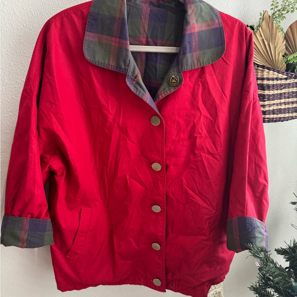 VTG Handmade Red Plaid Women's Jacket